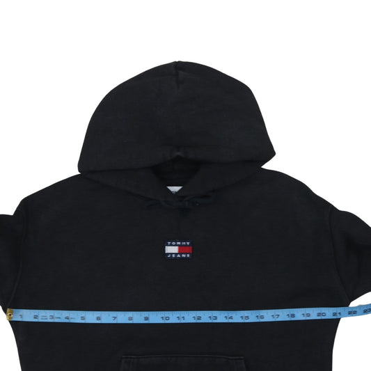 Tommy Jeans Women's Black Cotton Pullover Hoodie Size M