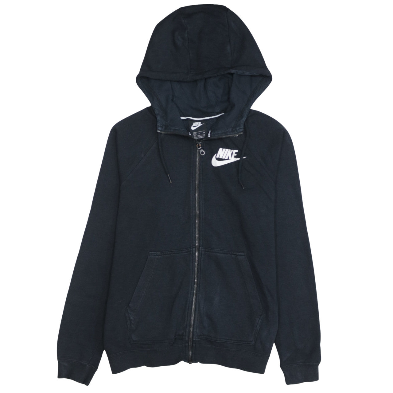 Nike Men's Black Small Full Zip Hoodie Sweatshirt with Logo