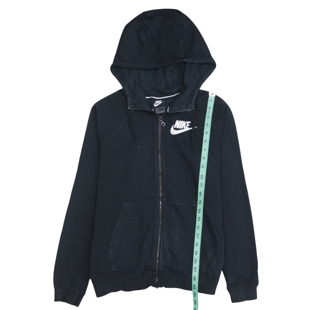 Nike Men's Black Small Full Zip Hoodie Sweatshirt with Logo