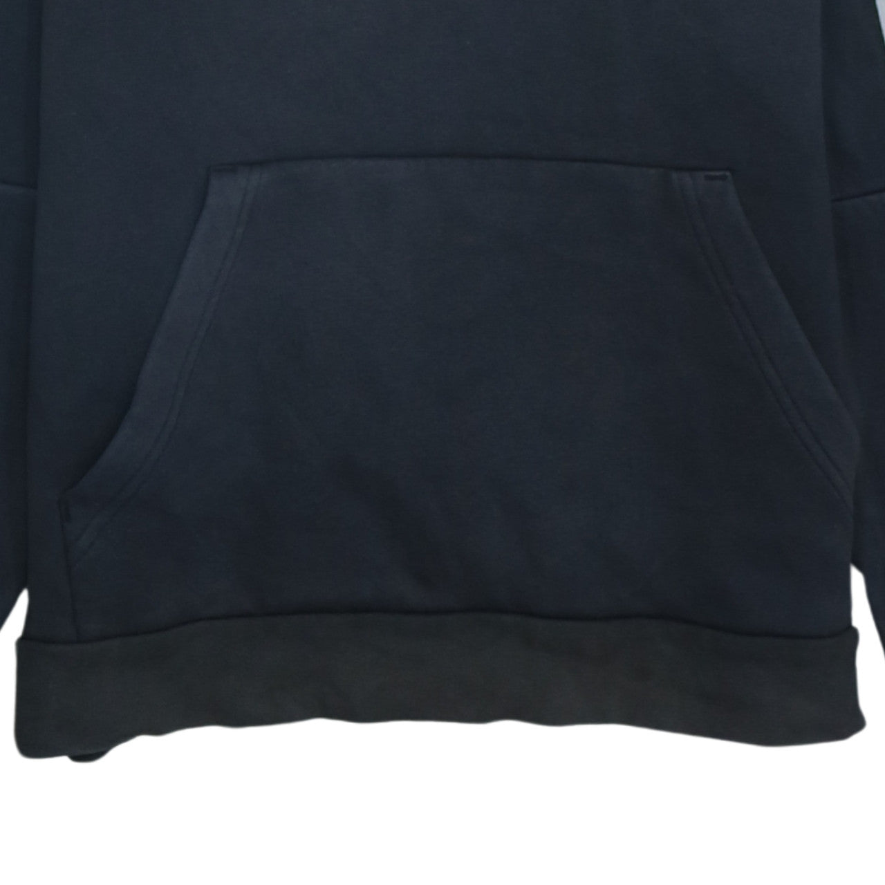 Adidas Boys Black Pullover Hoodie L Fleece Hooded Sweatshirt