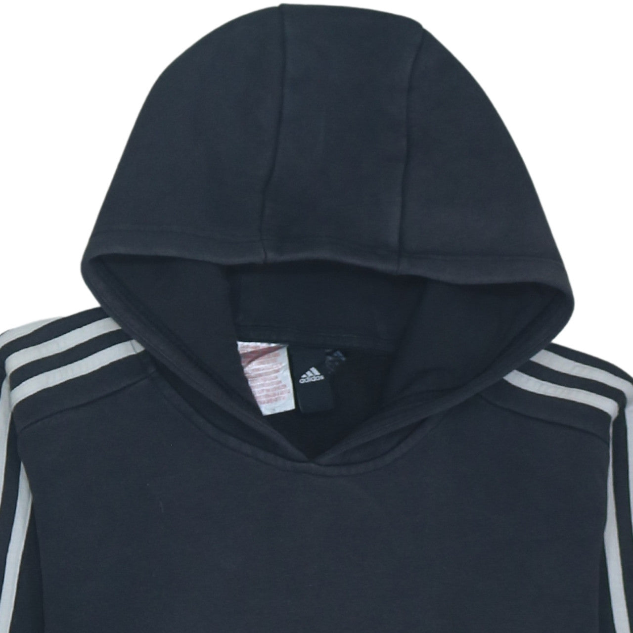 Adidas Boys Black Pullover Hoodie L Fleece Hooded Sweatshirt