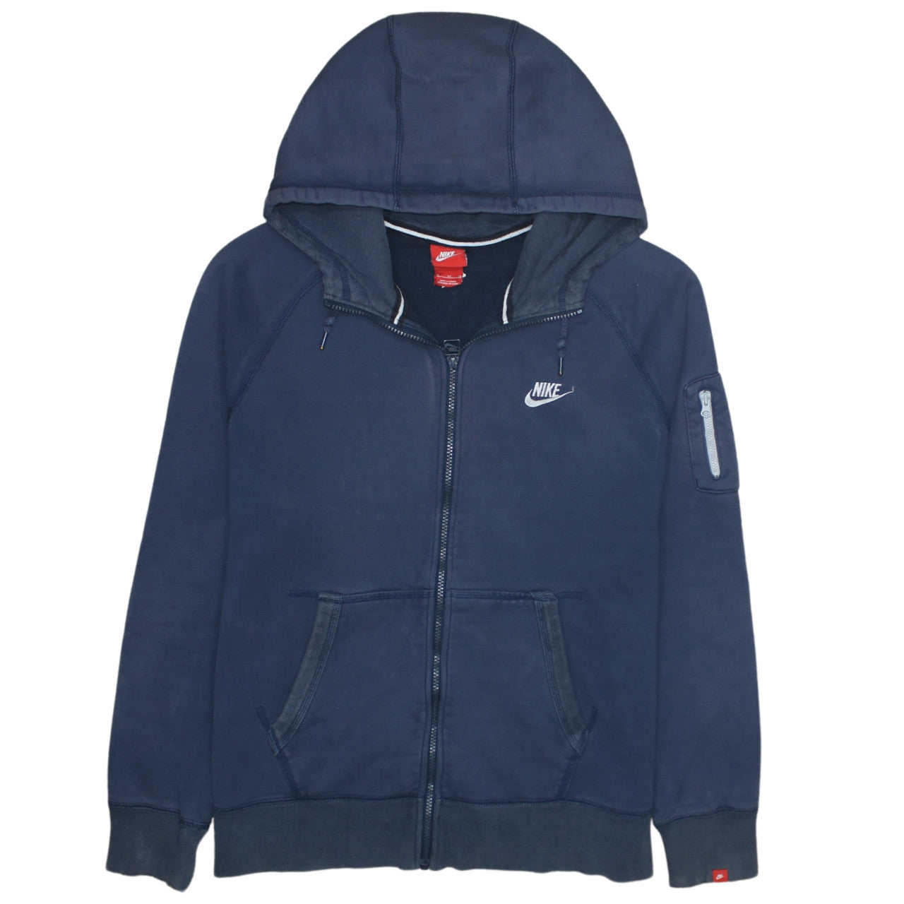 Nike Men's Blue XL Full Zip Hoodie with Pockets