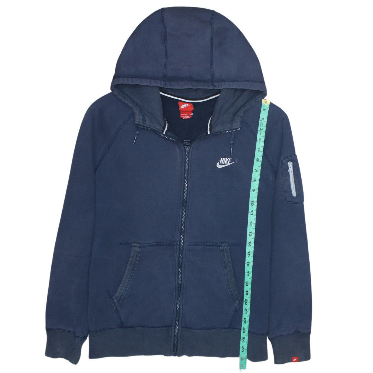 Nike Men's Blue XL Full Zip Hoodie with Pockets