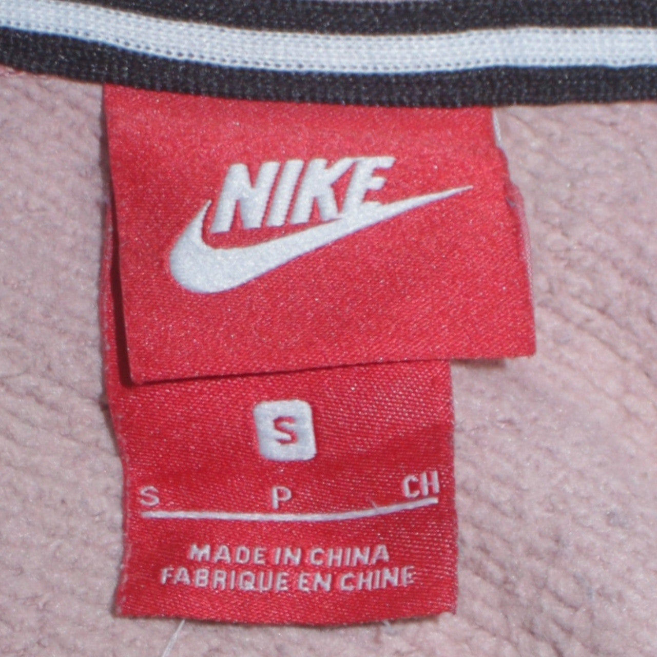 Nike Womens Pink Full Zip Hoodie Small Cotton Blend Sweatshirt