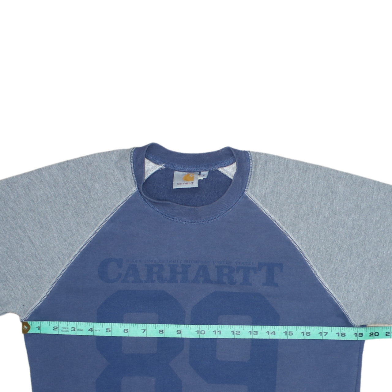 Carhartt Men's Blue Logo Crew Neck Sweatshirt Size S