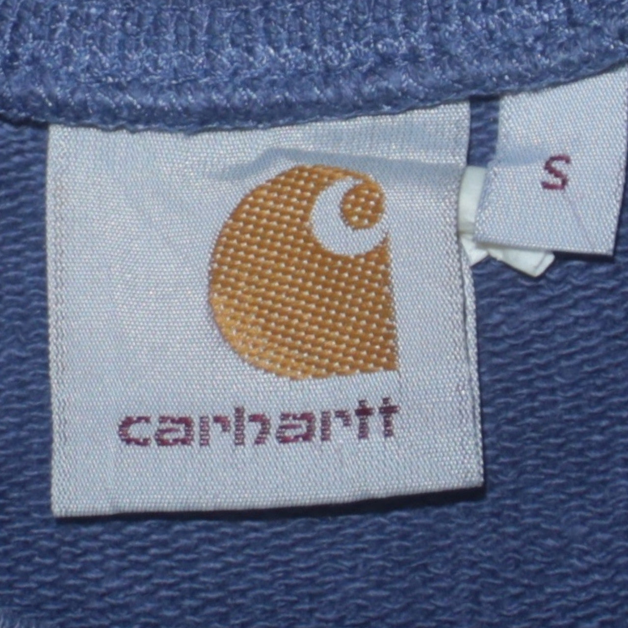 Carhartt Men's Blue Logo Crew Neck Sweatshirt Size S