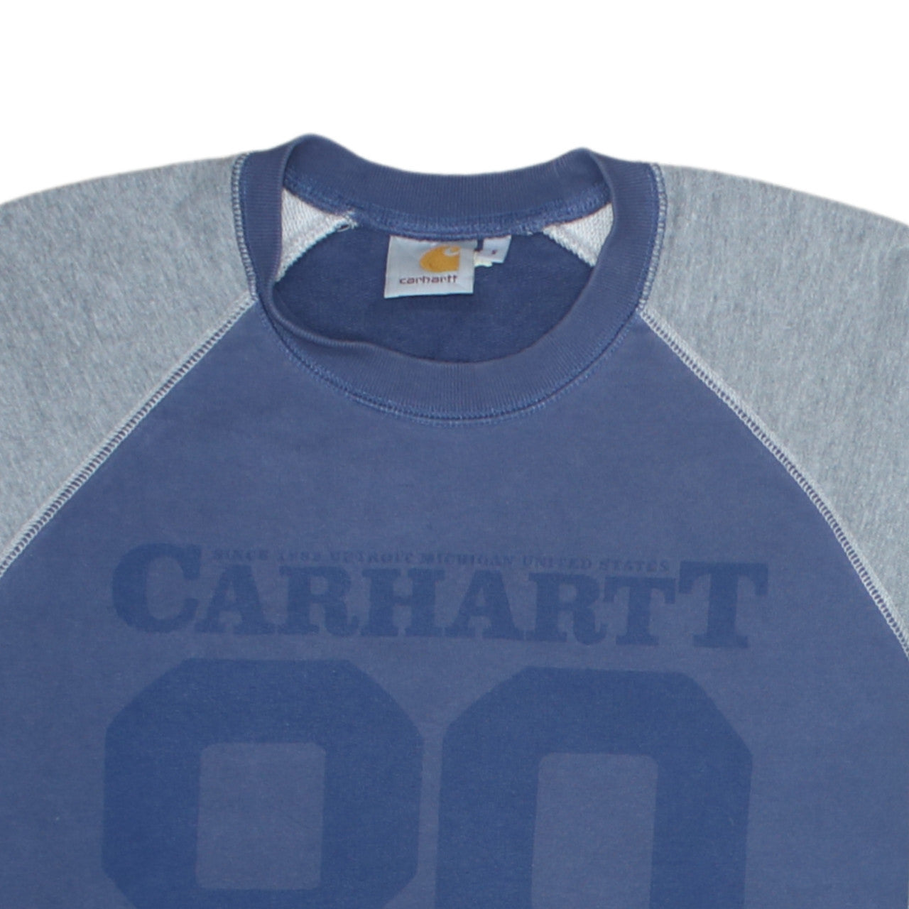 Carhartt Men's Blue Logo Crew Neck Sweatshirt Size S