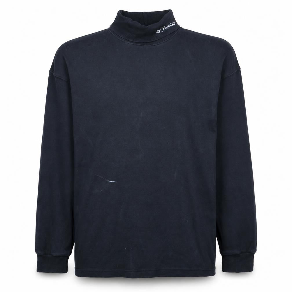 Front view of Columbia Men's Black High Neck Pullover Sweatshirt M