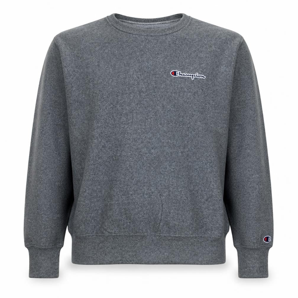 Front view of Champion Men's Grey Small Regular Fit Pullover Sweatshirt
