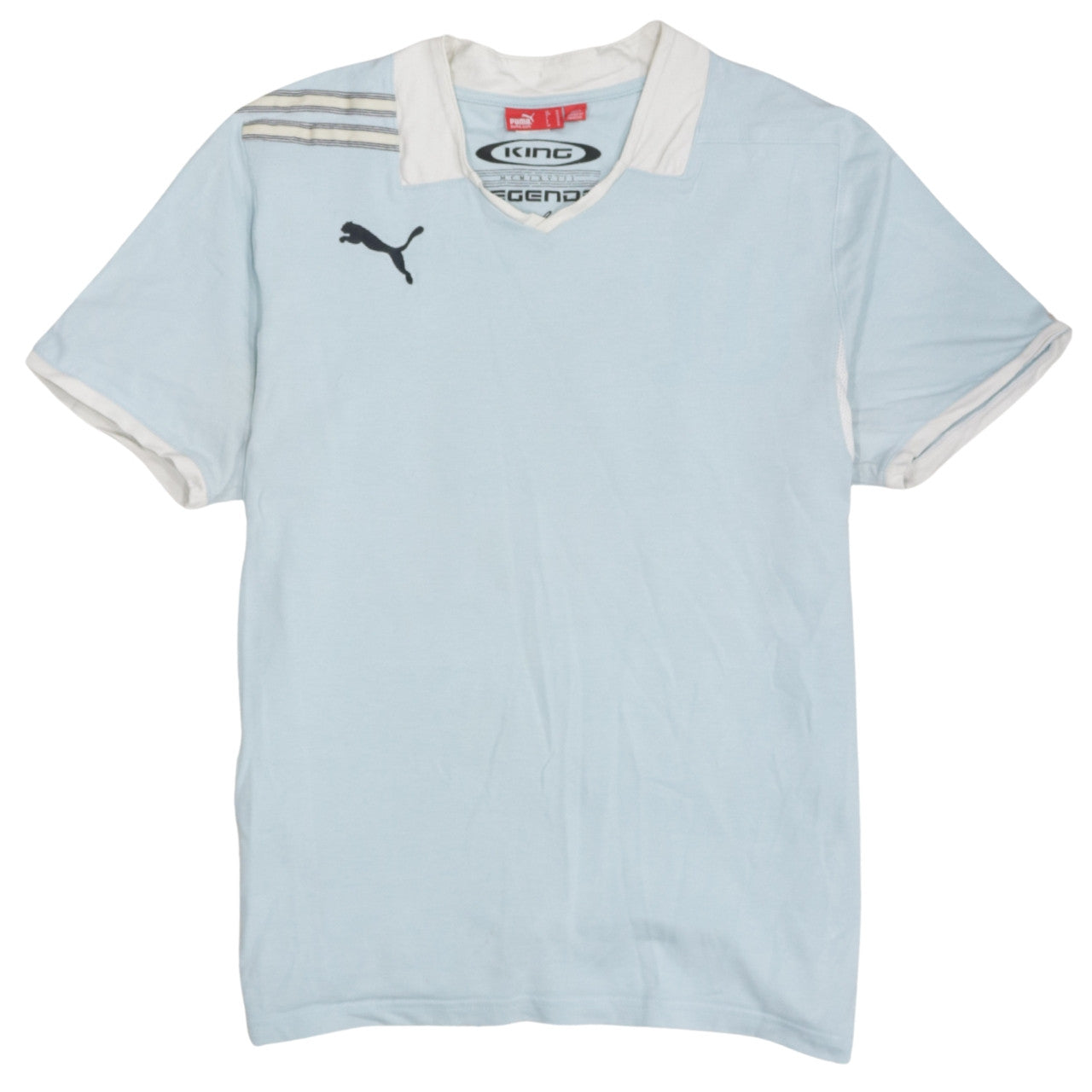 Puma Men's Blue King Legend V-Neck Short Sleeve T-Shirt Size M