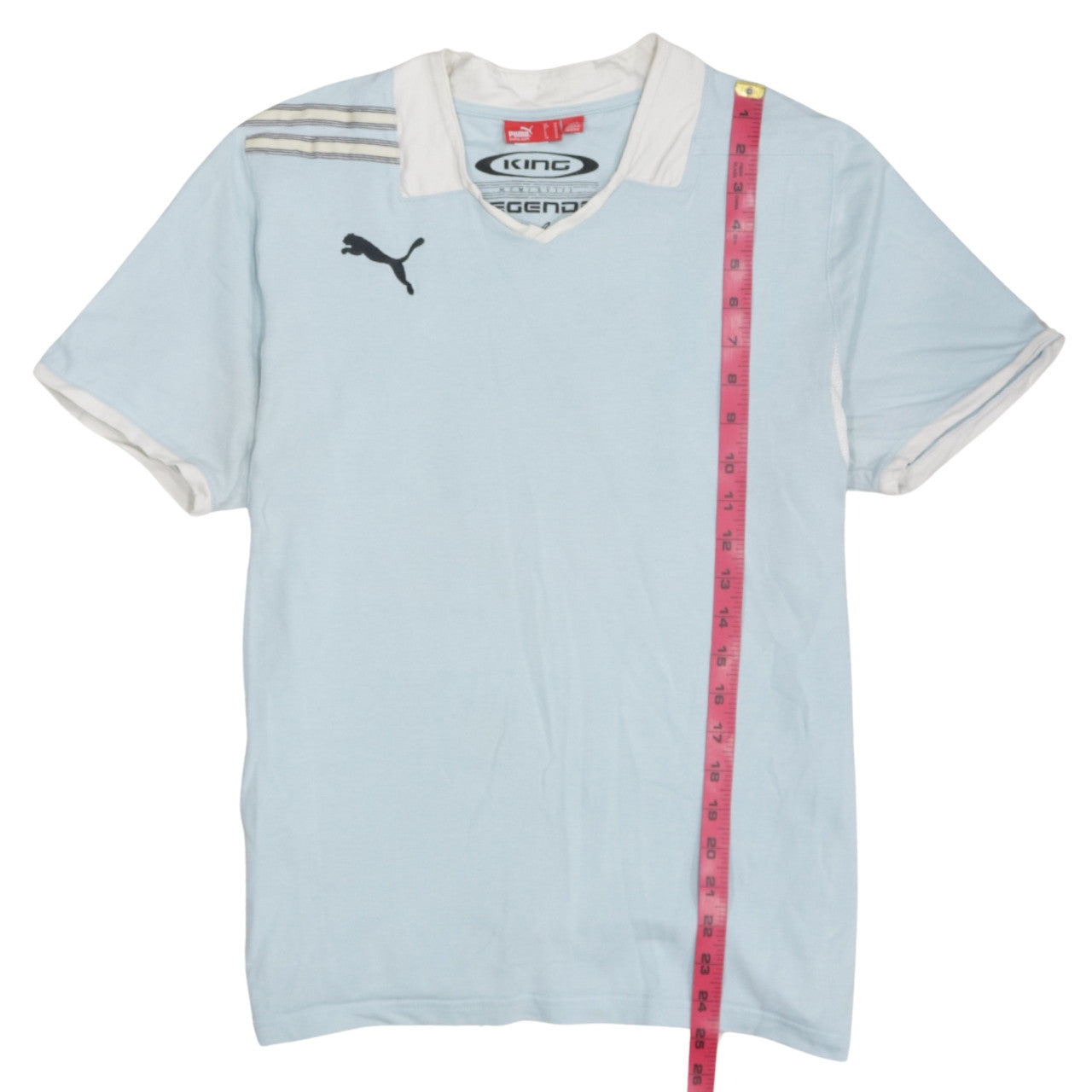 Puma Men's Blue King Legend V-Neck Short Sleeve T-Shirt Size M
