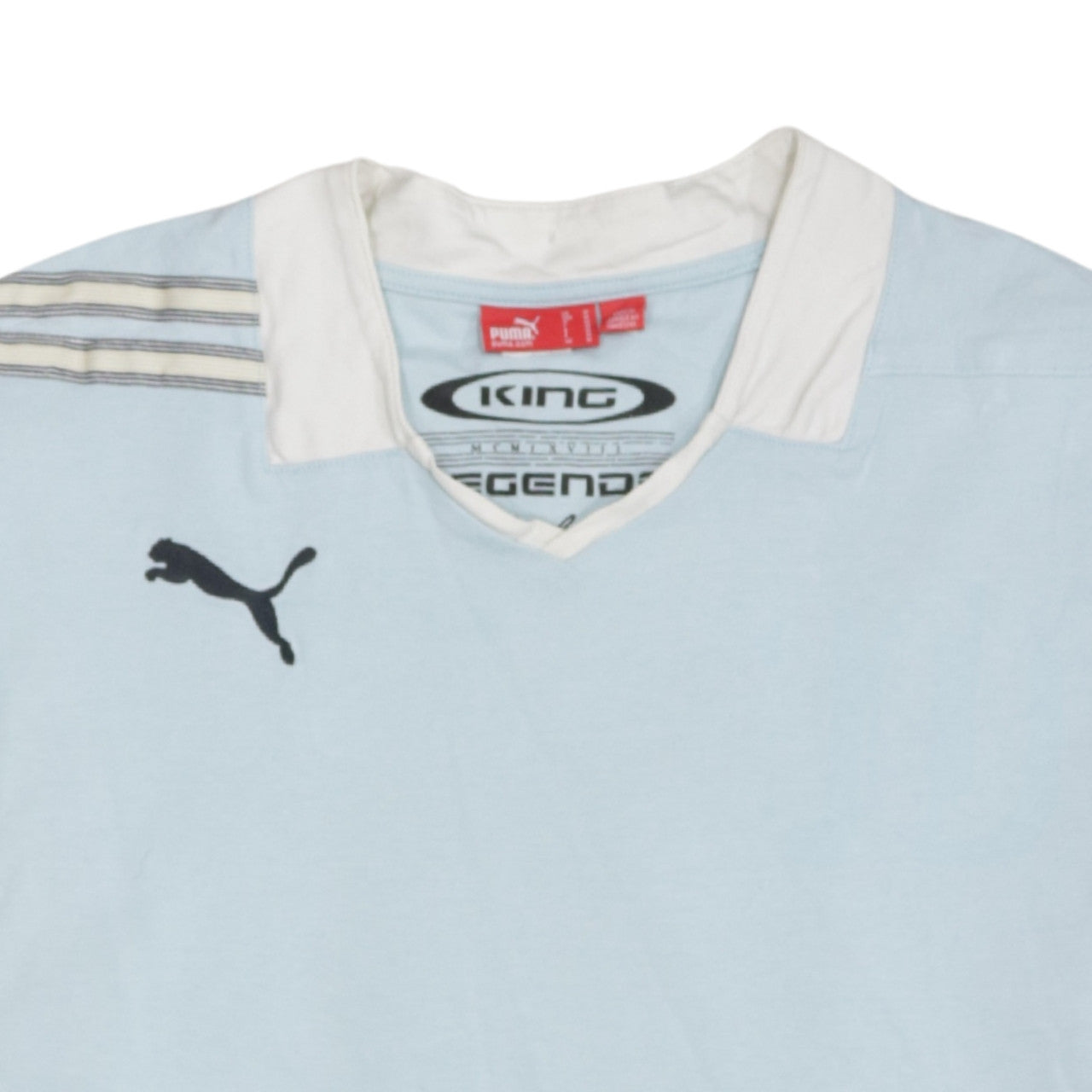 Puma Men's Blue King Legend V-Neck Short Sleeve T-Shirt Size M