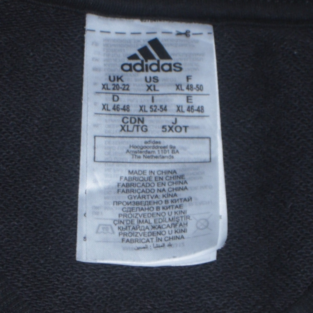 Adidas Womens Black XL Sweatshirt Crew Neck Logo Pullover