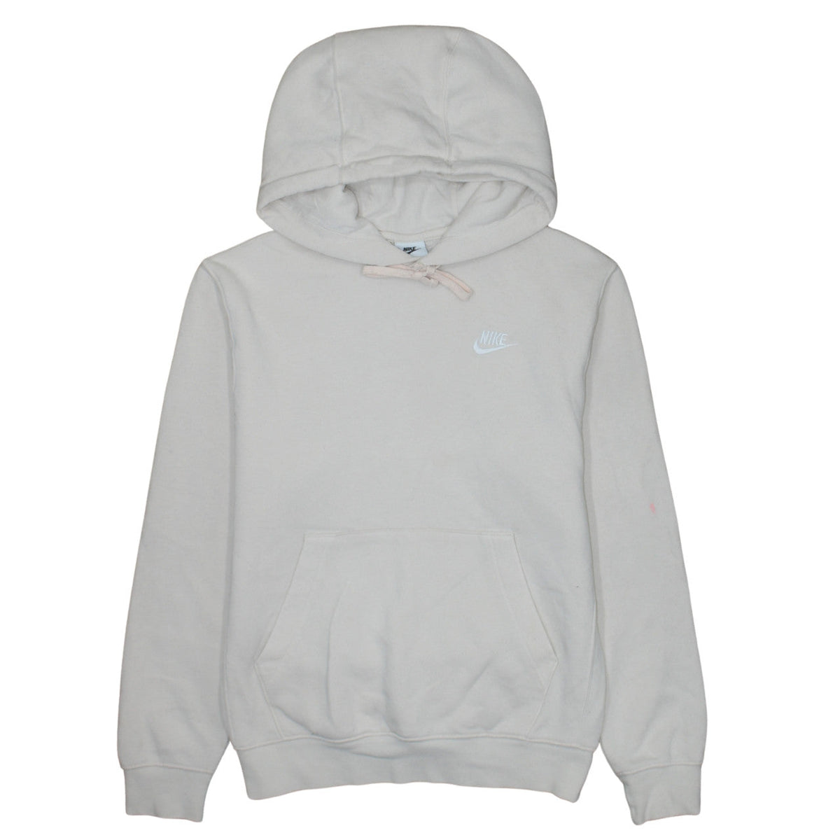 Additional front view of Nike Women's Beige XS Pullover Hoodie 80% Cotton Logo Print
