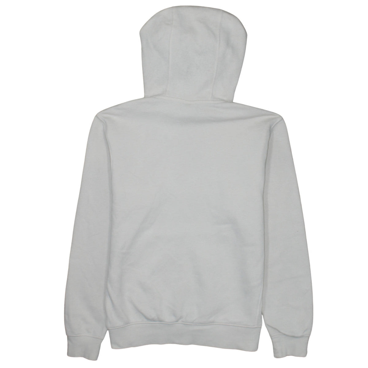 Close-up detail of Nike Women's Beige XS Pullover Hoodie 80% Cotton Logo Print