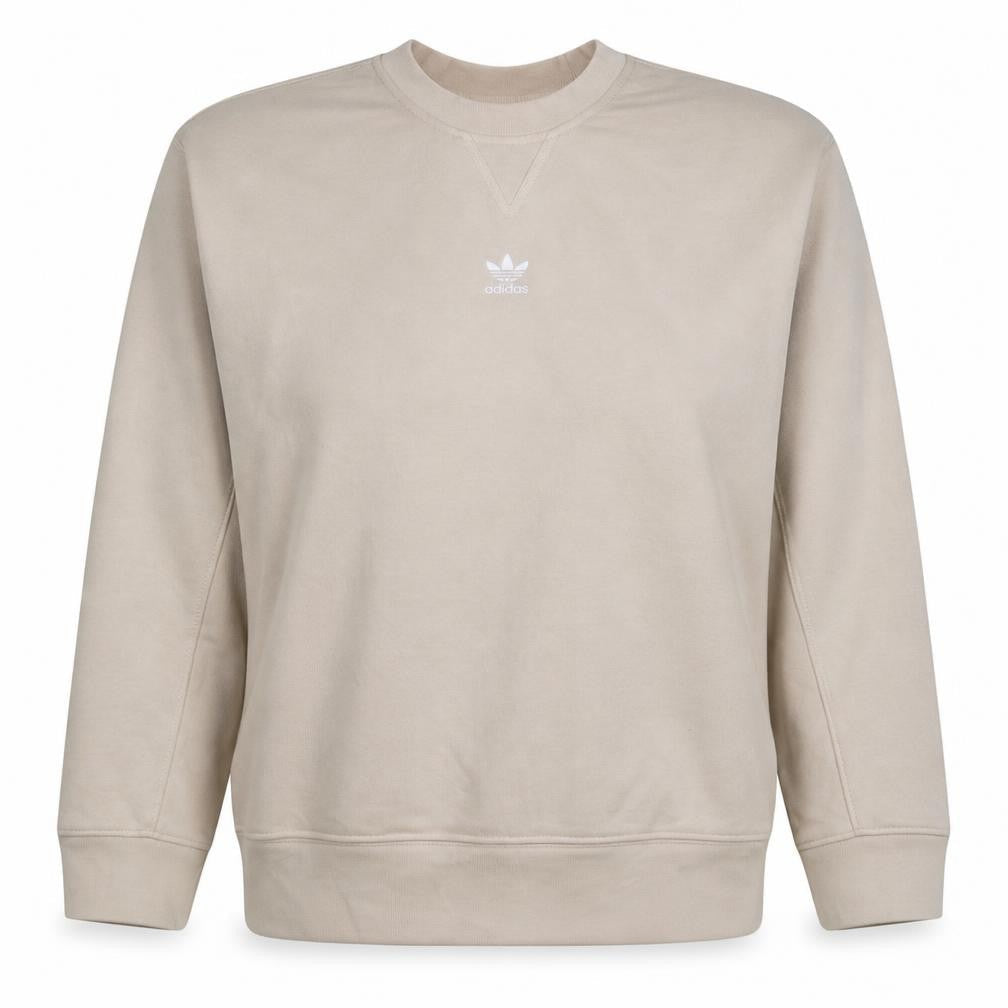 Adidas Women Beige Crew Neck Pullover Sweatshirt UK 8