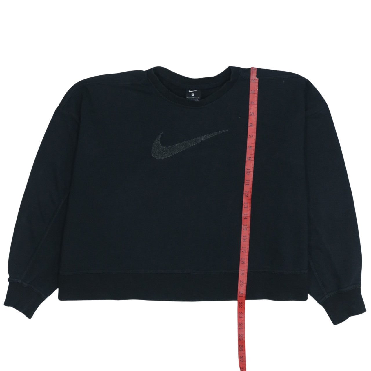 Nike Womens Black XL Pullover Sweatshirt with Logo Crew Neck