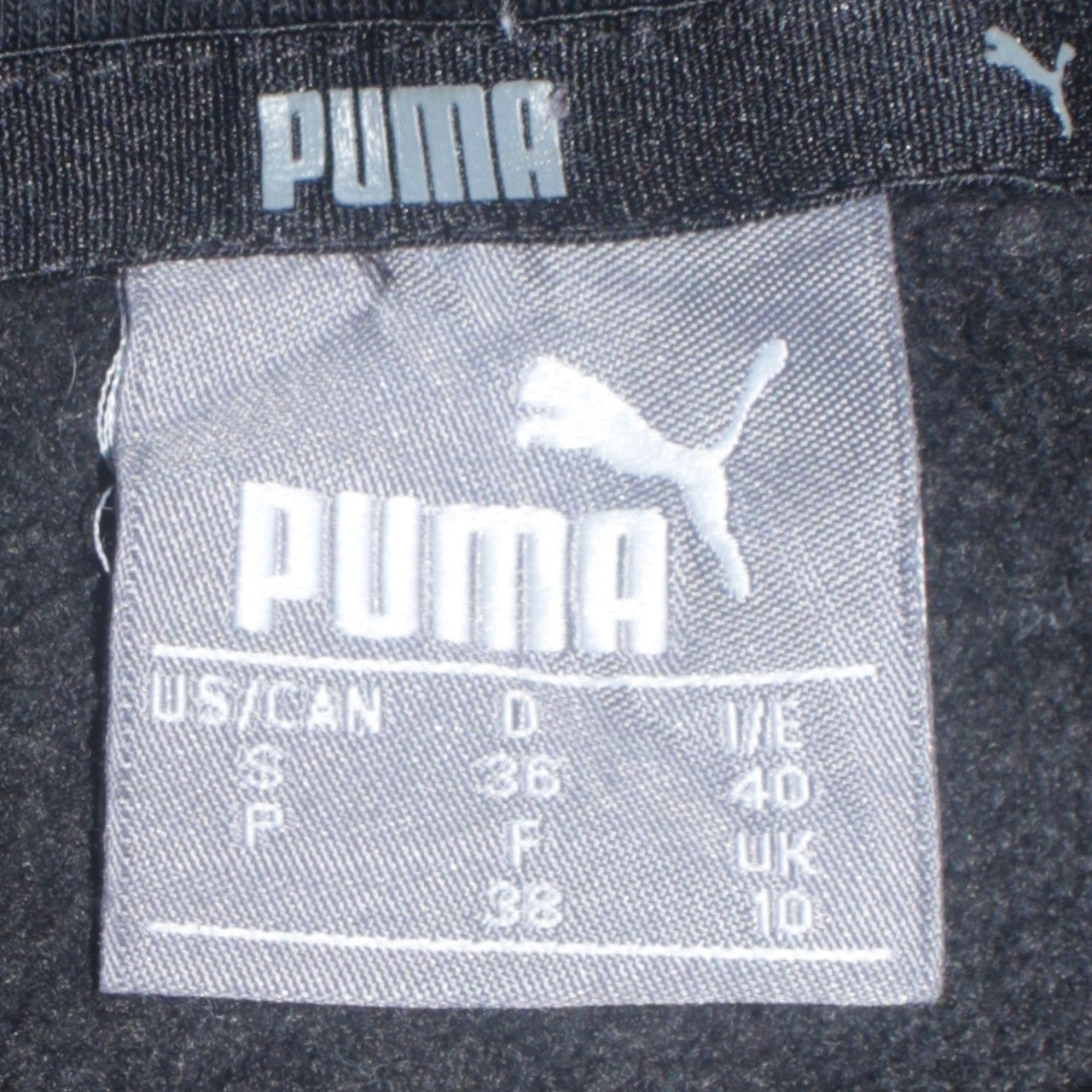 Puma Women Black Pullover Hoodie UK 10 Logo Sportswear