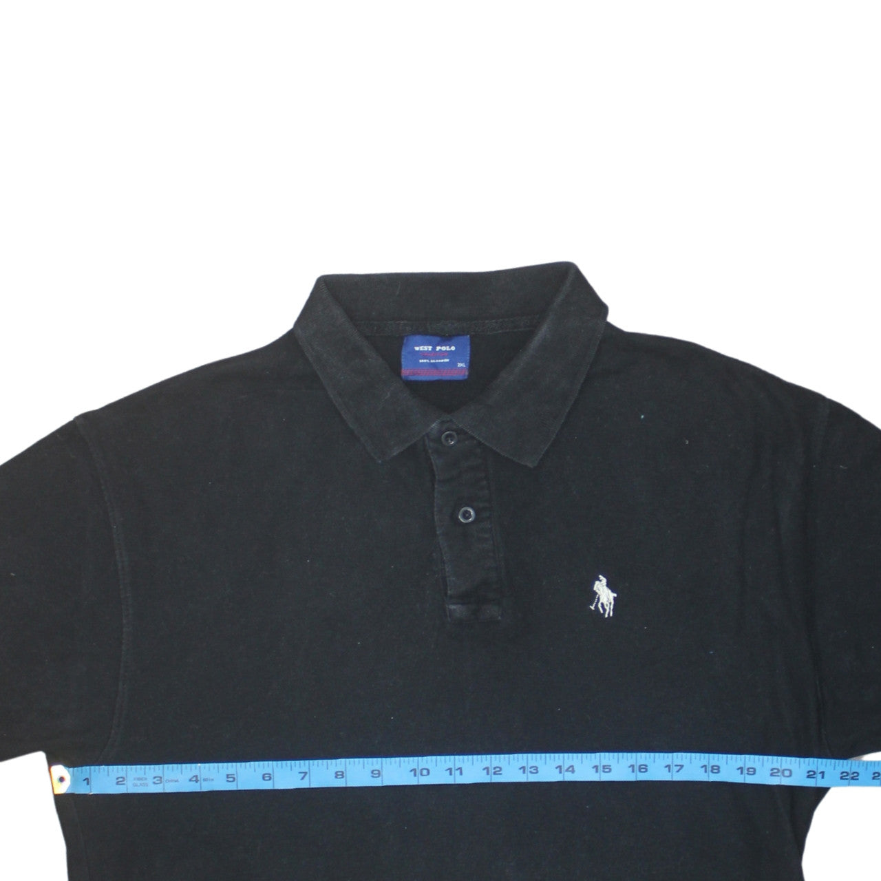 West Polo Men's Black 2XL Cotton Short Sleeve Classic Polo Shirt