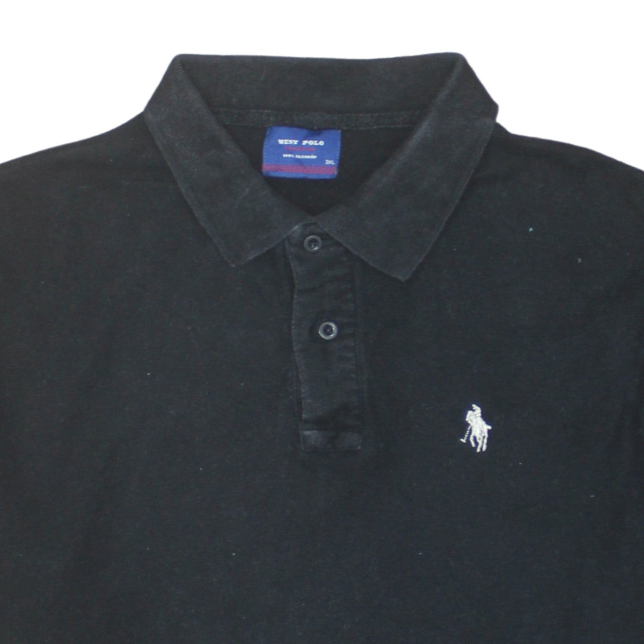 West Polo Men's Black 2XL Cotton Short Sleeve Classic Polo Shirt