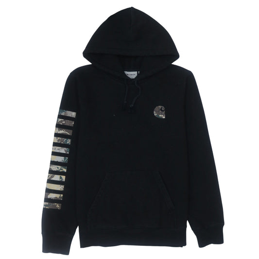Carhartt WIP Men's Black Camouflage Logo Pullover Hoodie S
