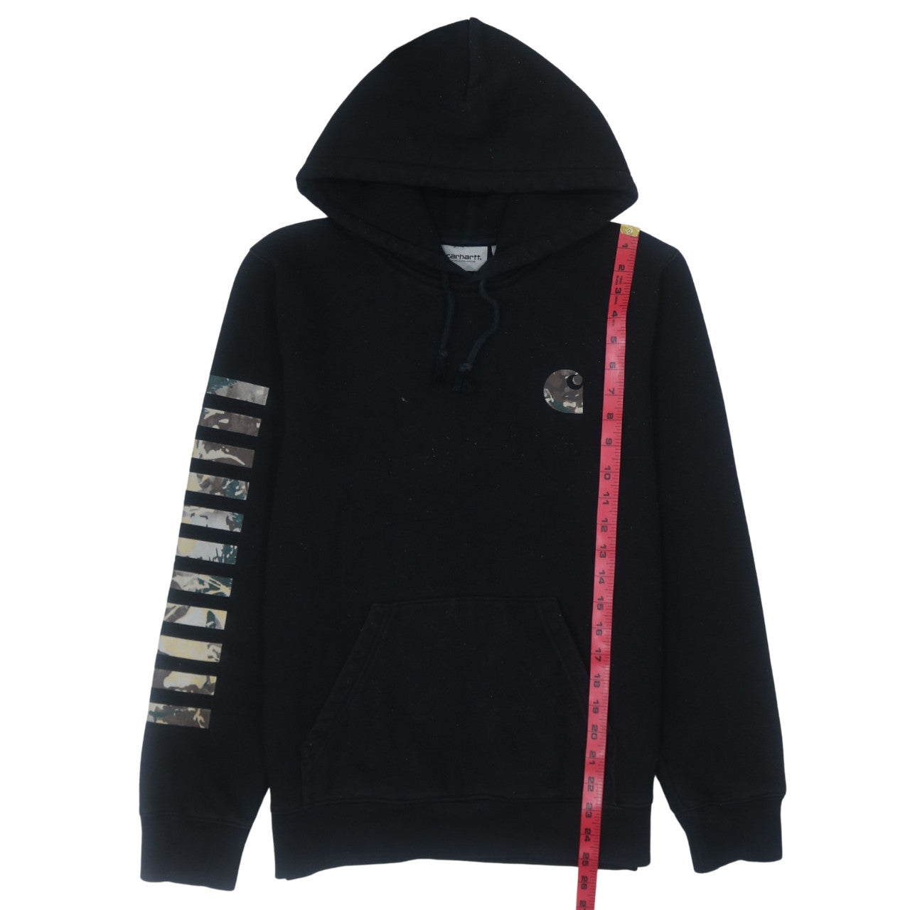 Carhartt WIP Men's Black Camouflage Logo Pullover Hoodie S