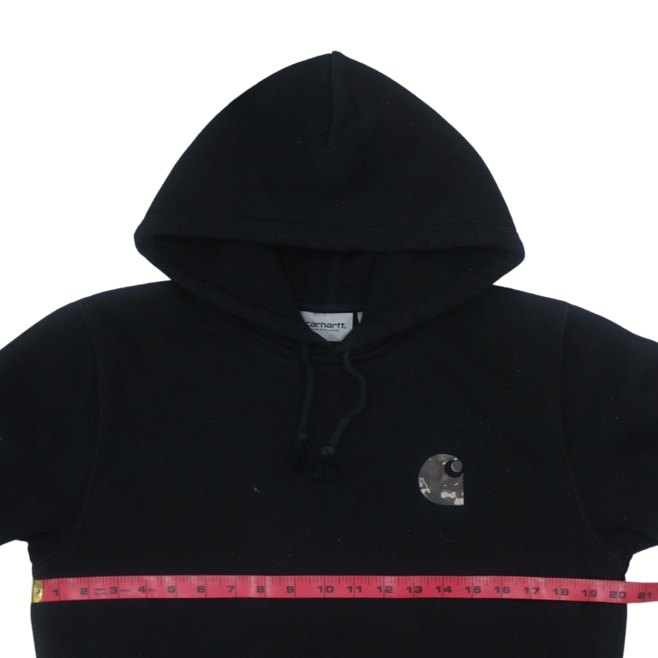 Carhartt WIP Men's Black Camouflage Logo Pullover Hoodie S