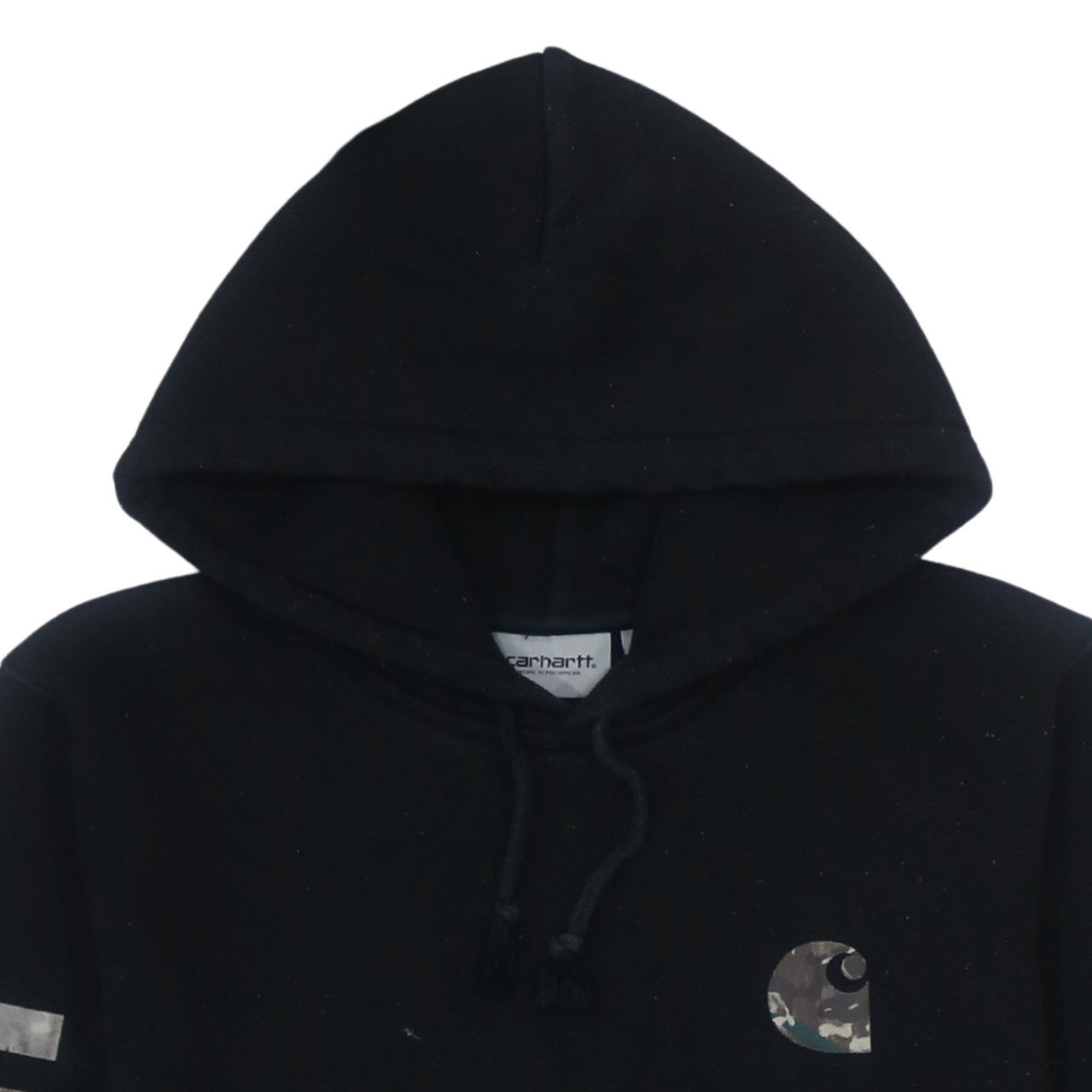 Carhartt WIP Men's Black Camouflage Logo Pullover Hoodie S
