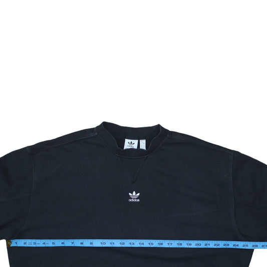 Adidas Womens Black Size 8 Crew Neck Pullover Sweatshirt