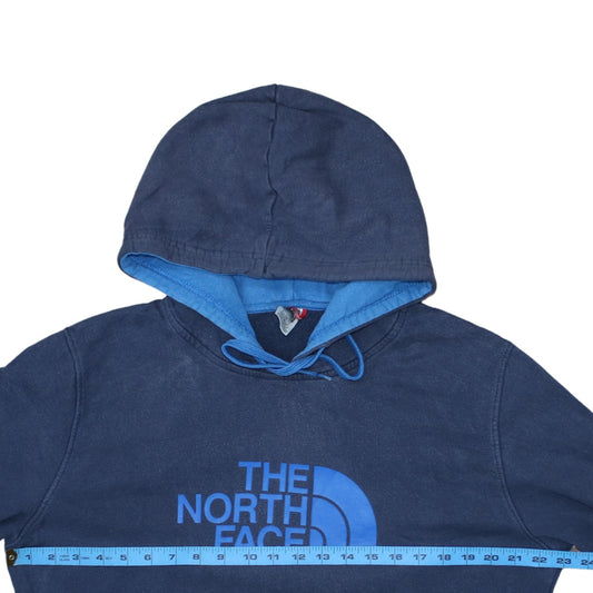 The North Face Men's Blue Pullover Hoodie L Graphic Logo Outdoor
