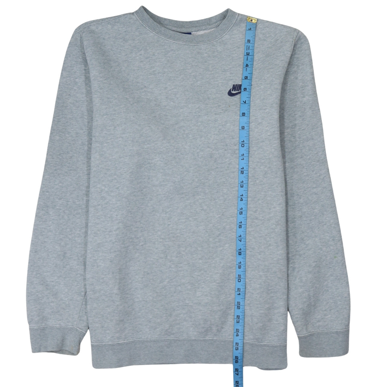 Nike Men's Grey Pullover Sweatshirt M Crew Neck Fleece Regular Fit