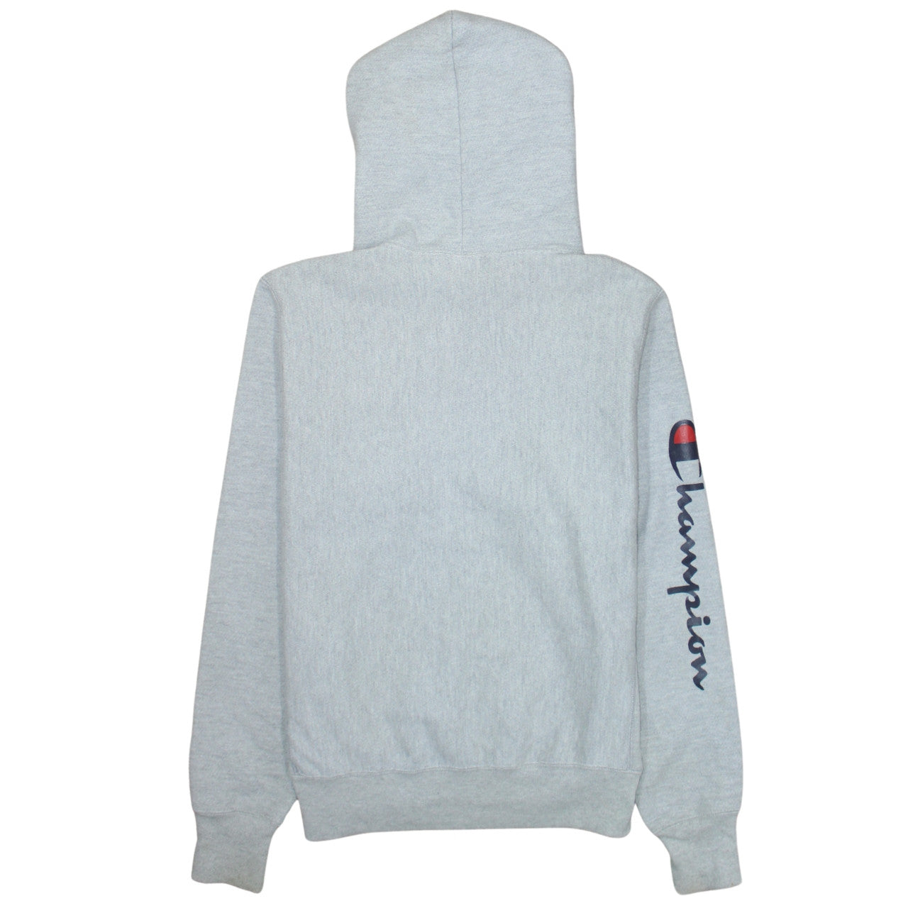 Champion Men's Grey Small Pullover Hoodie with Logo