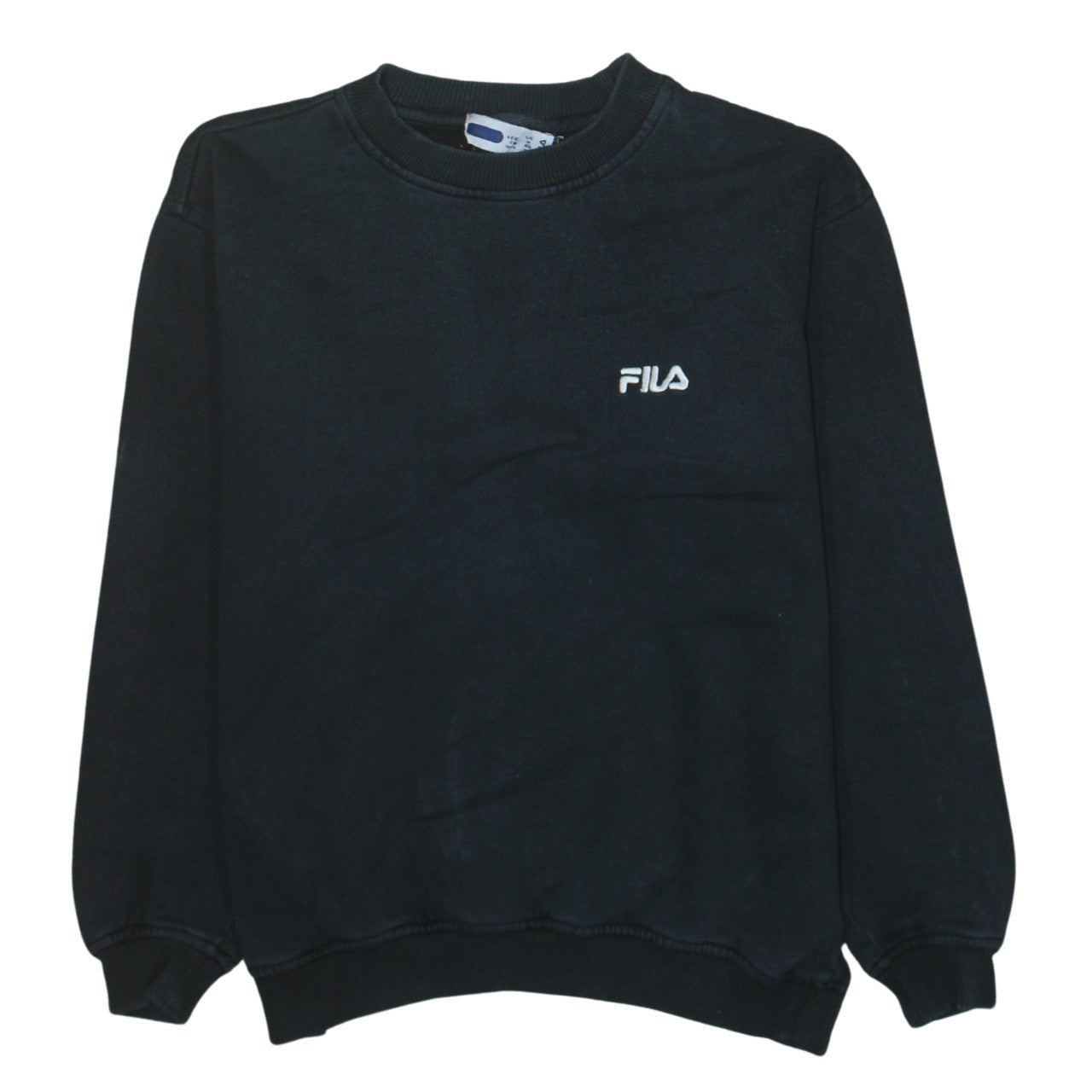 Fila Boys Black Crew Neck Pullover Sweatshirt Size 14 Years 156cm