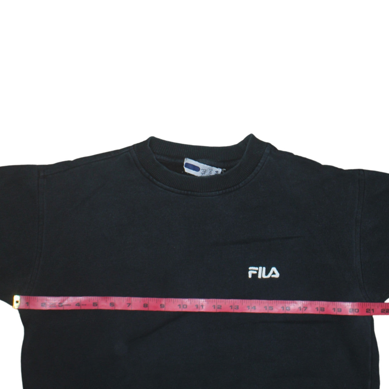 Fila Boys Black Crew Neck Pullover Sweatshirt Size 14 Years 156cm