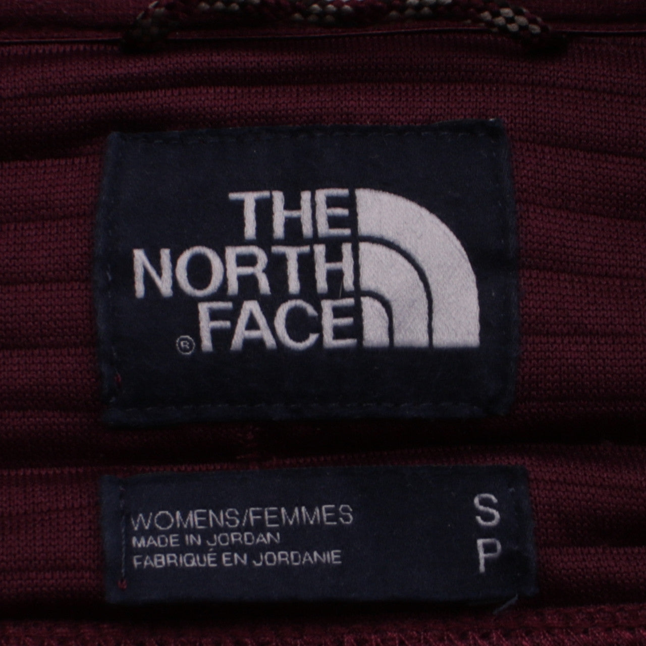 The North Face Womens Burgundy Full Zip Hoodie Size S Fleece Lined Outdoor