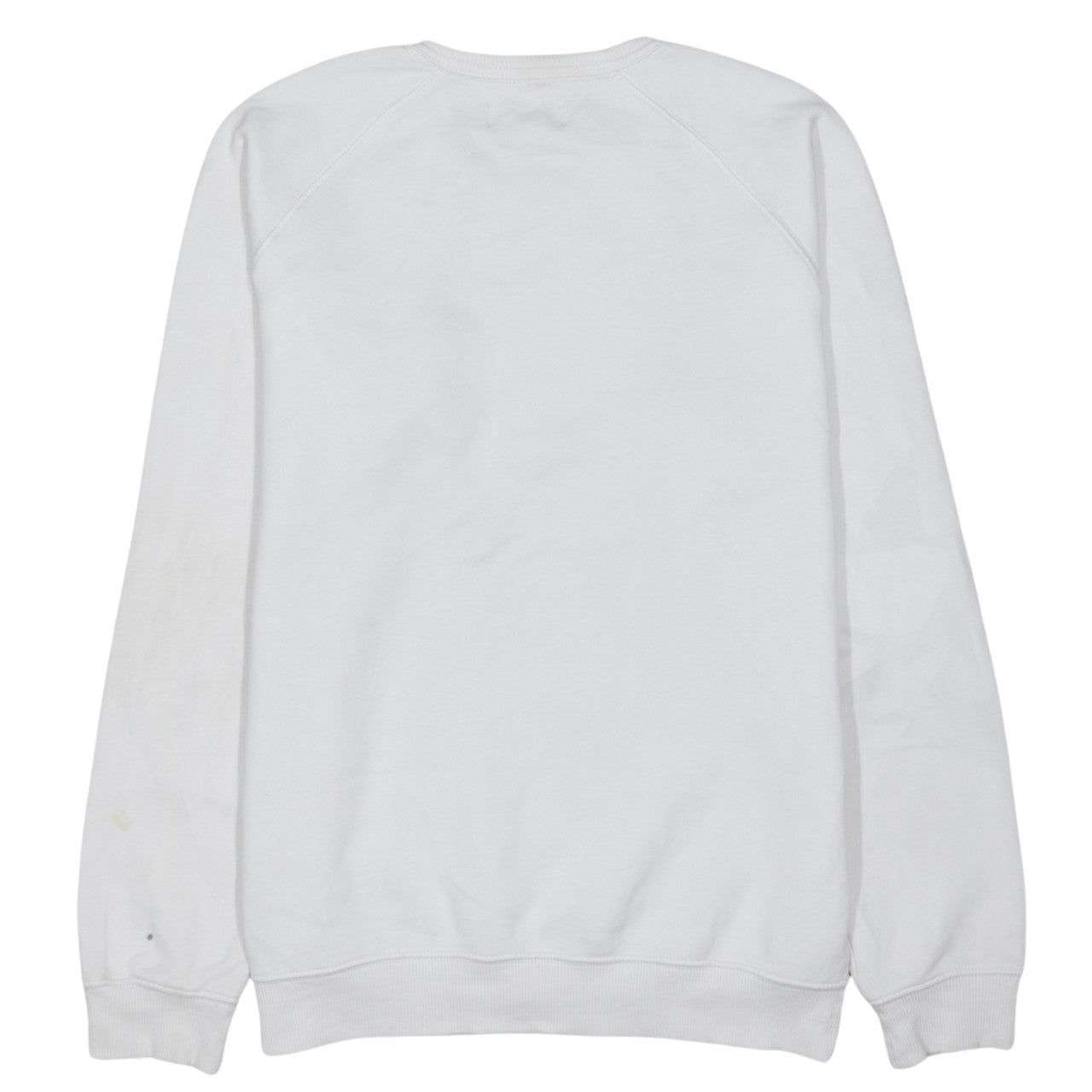 Adidas Men's White Crew Neck Logo Pullover Sweatshirt Size M