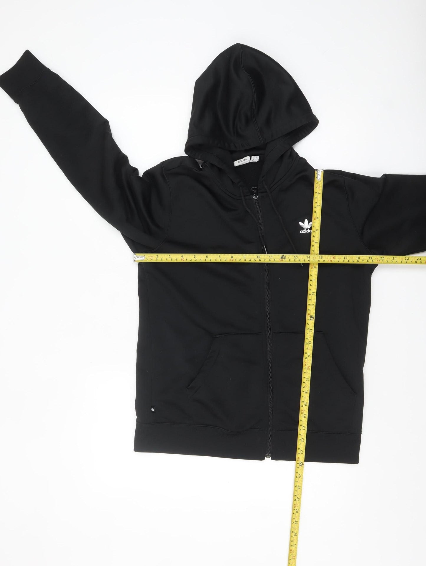 Adidas Womens Black Full Zip Hoodie Size 12 Classic Fit