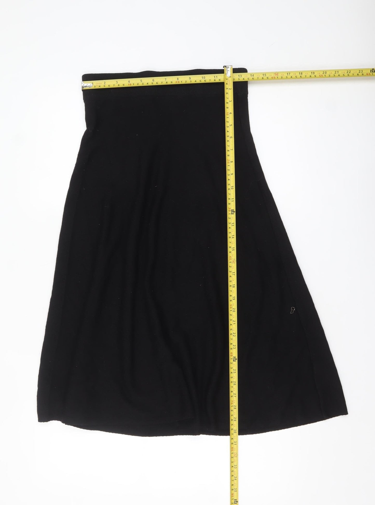 Marks and Spencer Women’s Black Knit A-Line Midi Skirt Size 12