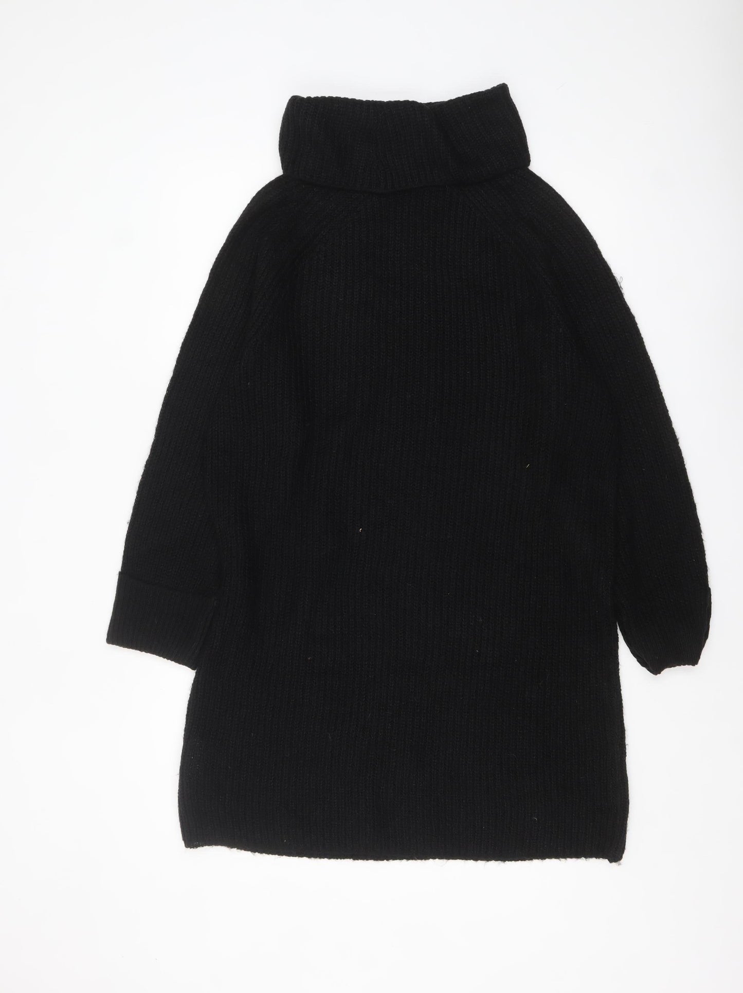 Brave Soul Women's Black Roll Neck Long Sleeve Knit Jumper M