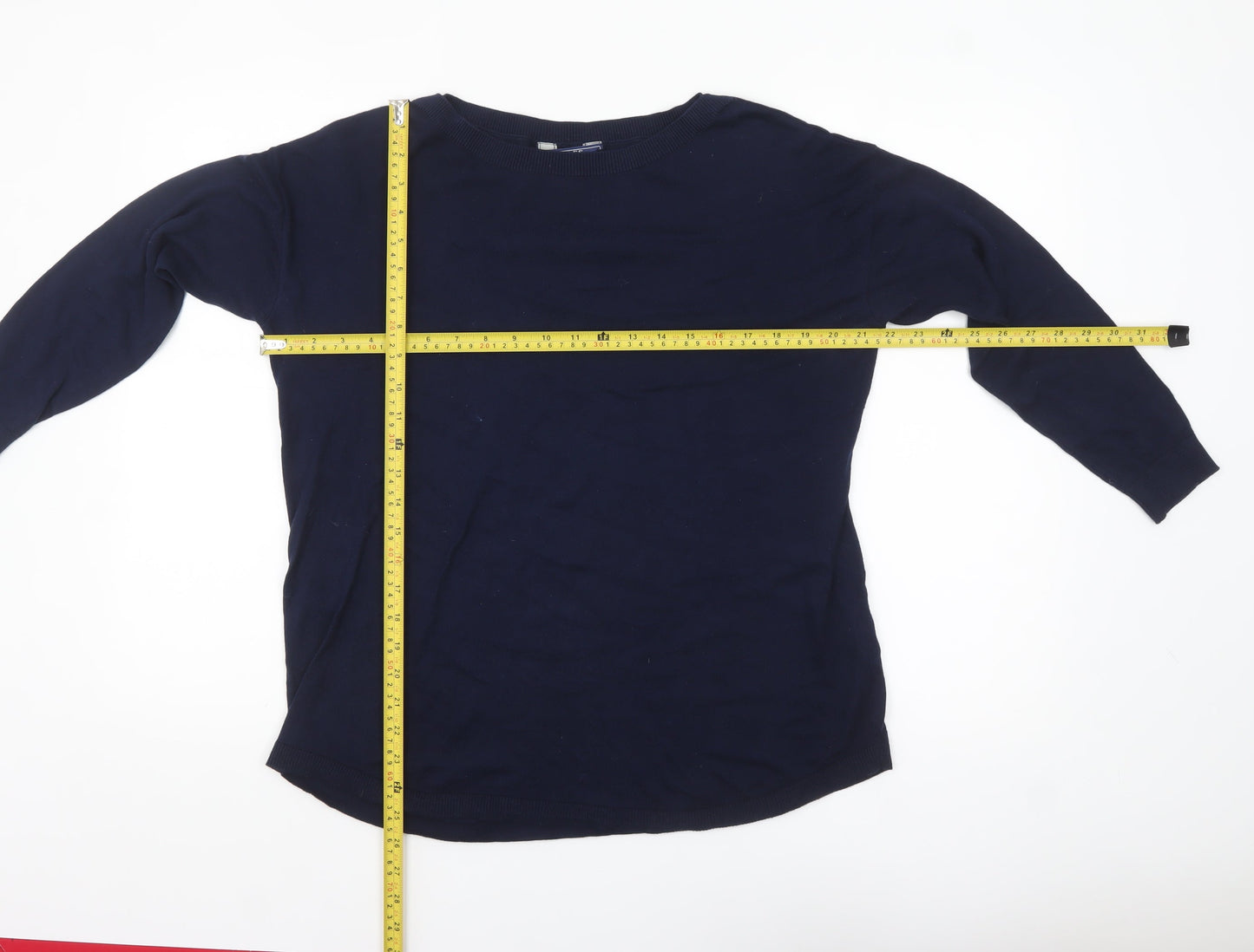 Joules Women Blue Cotton Crew Neck Long Sleeve Pullover Jumper Size 10
