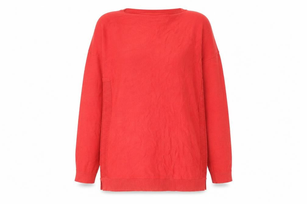 Joules Womens Red Knit Long Sleeve Crew Neck Cotton Jumper UK 12