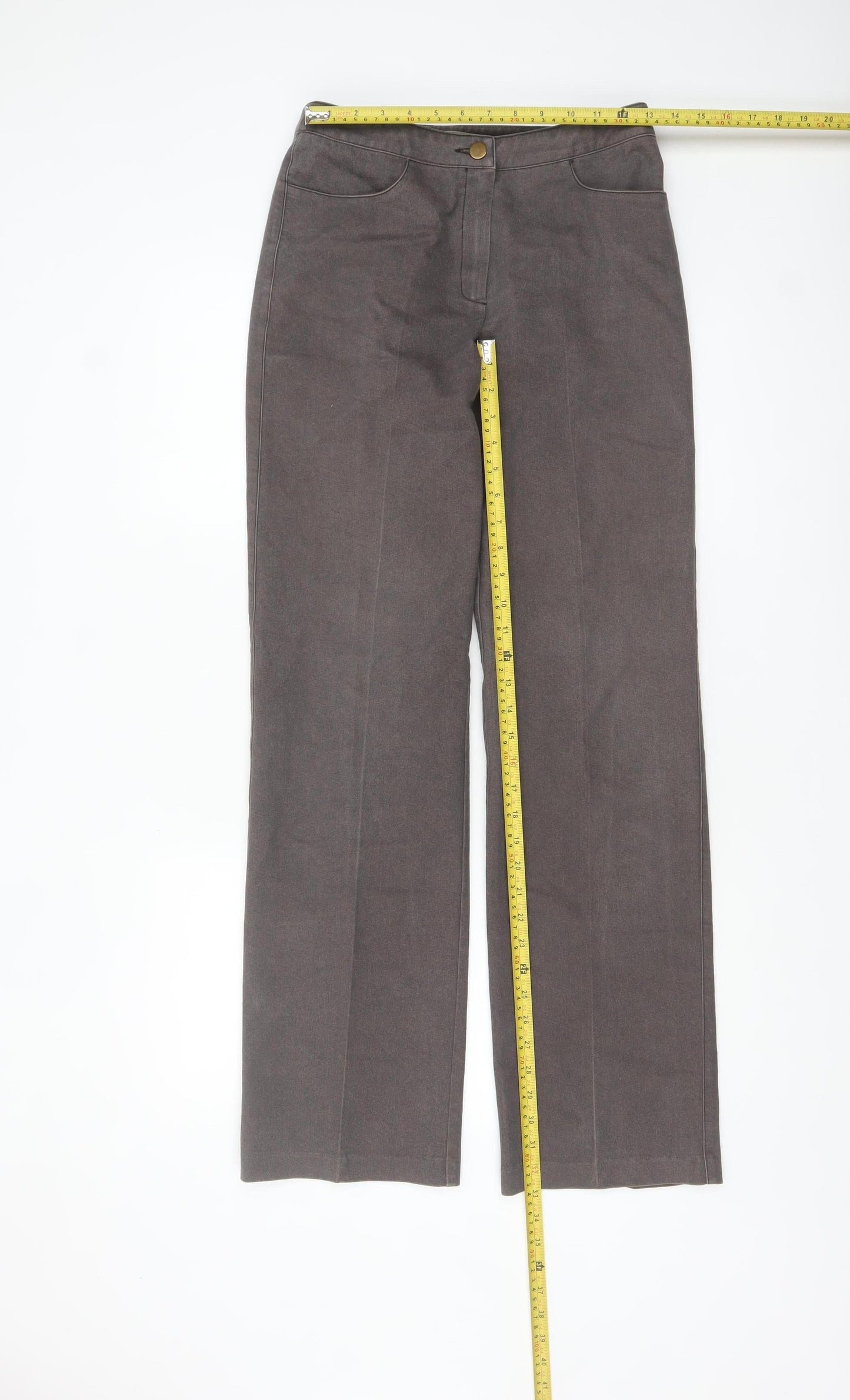 Kalik Softwear Womens Brown Size 8 Straight Leg Trousers