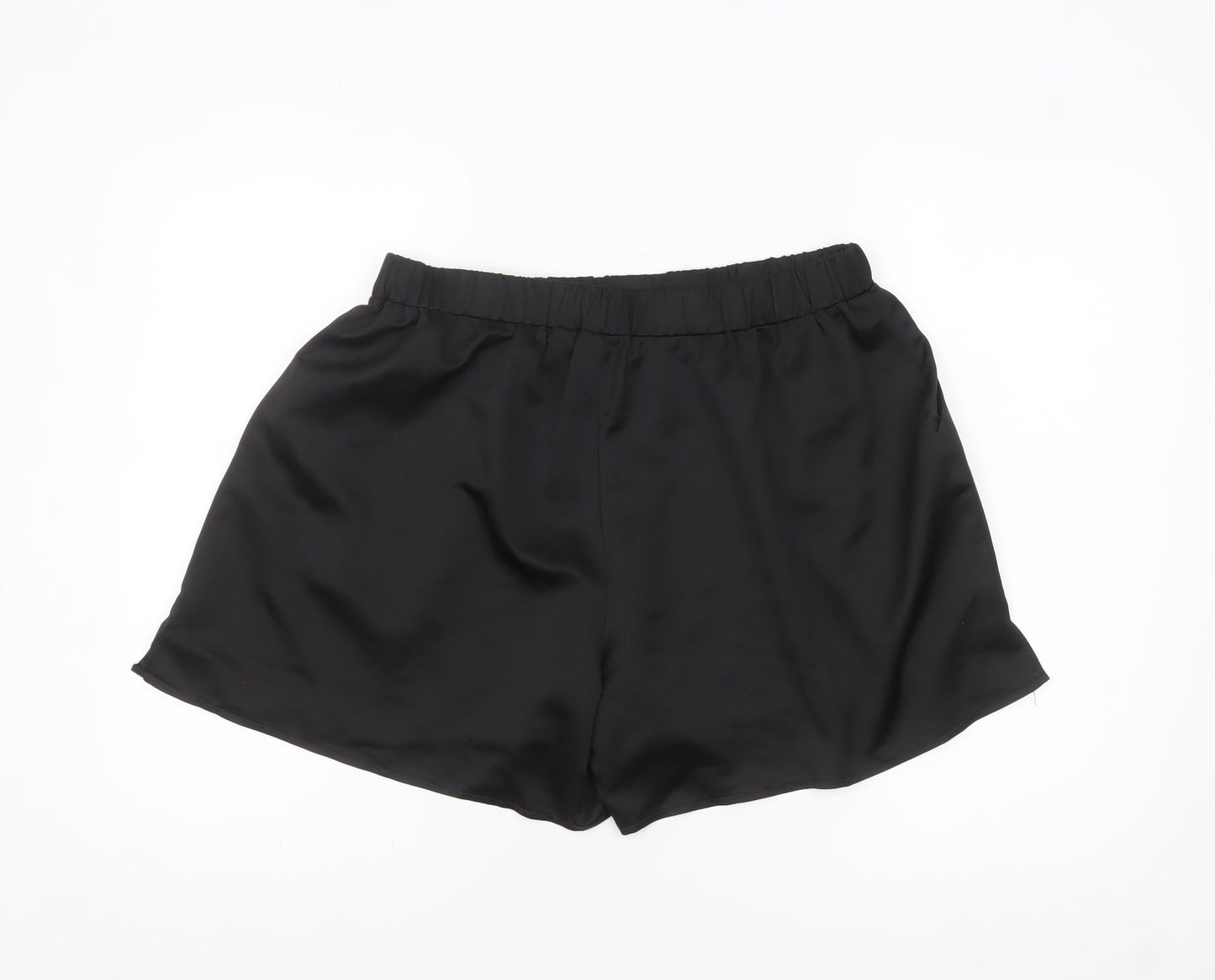 Collusion Women’s Black Regular Fit Satin Shorts Size 12