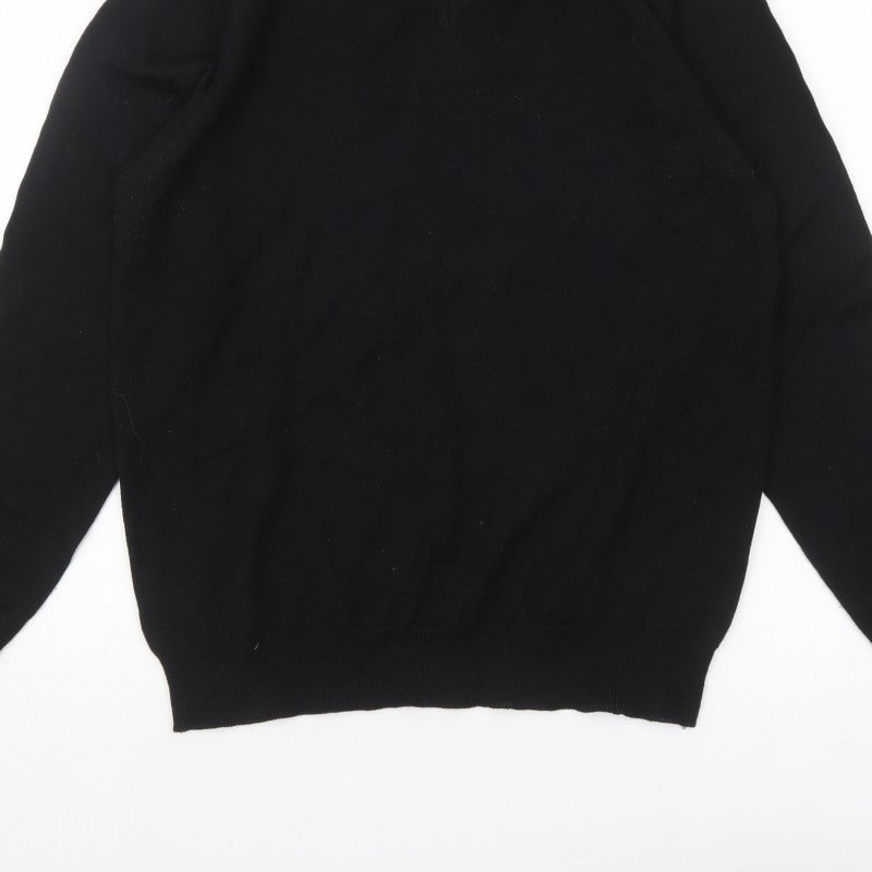 Additional view of Blazer Men's Black V-Neck jumper, size M, Classic Knit