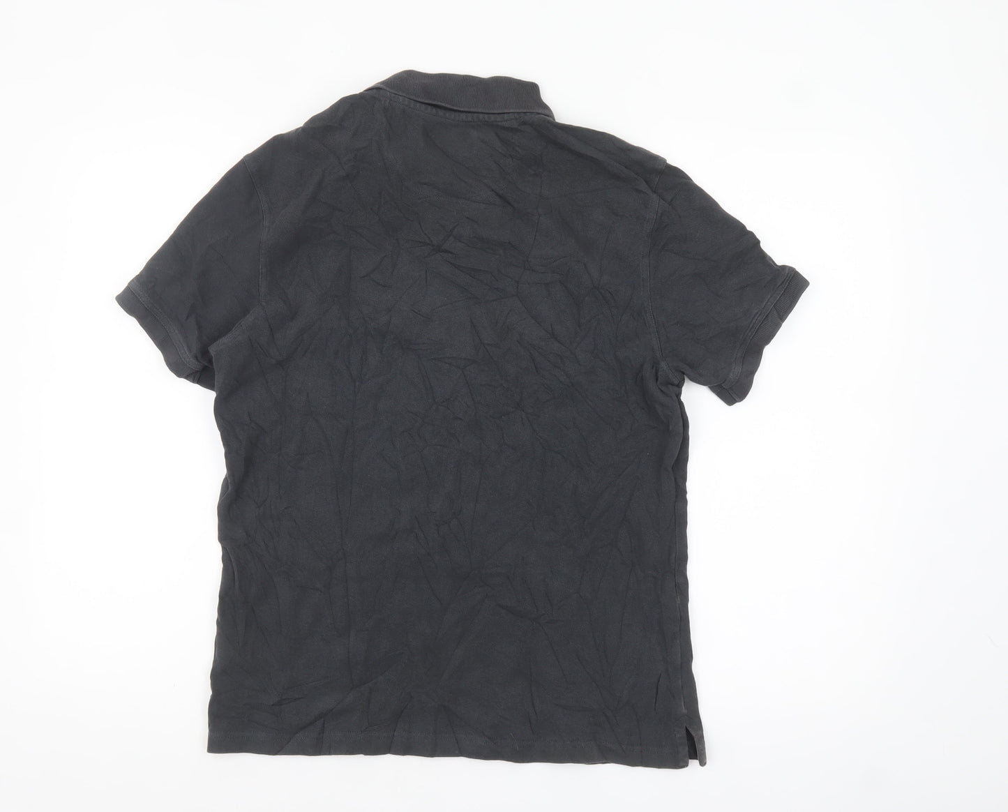 Barbour Men's Black Cotton Short Sleeve Polo Shirt Size L