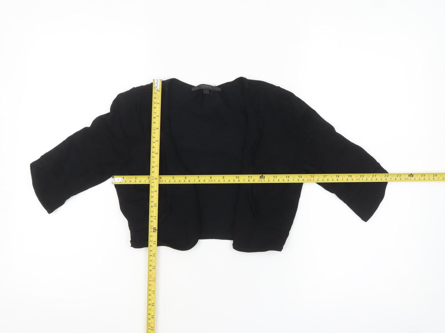 Coast Women’s Black Shrug Cardigan Knit 3/4 Sleeve Size S