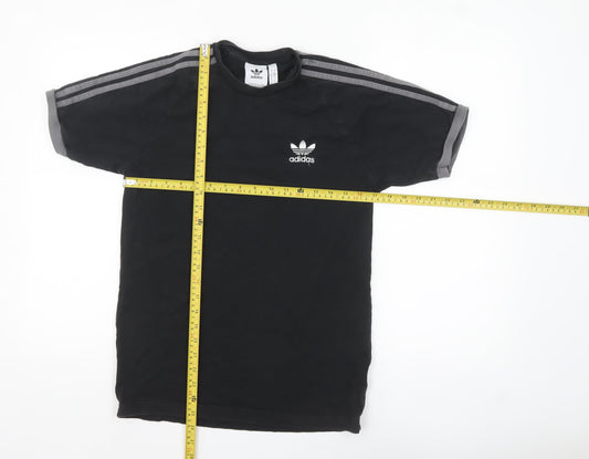 adidas Men’s Black Short Sleeve Crew Neck Sports T-Shirt Size S