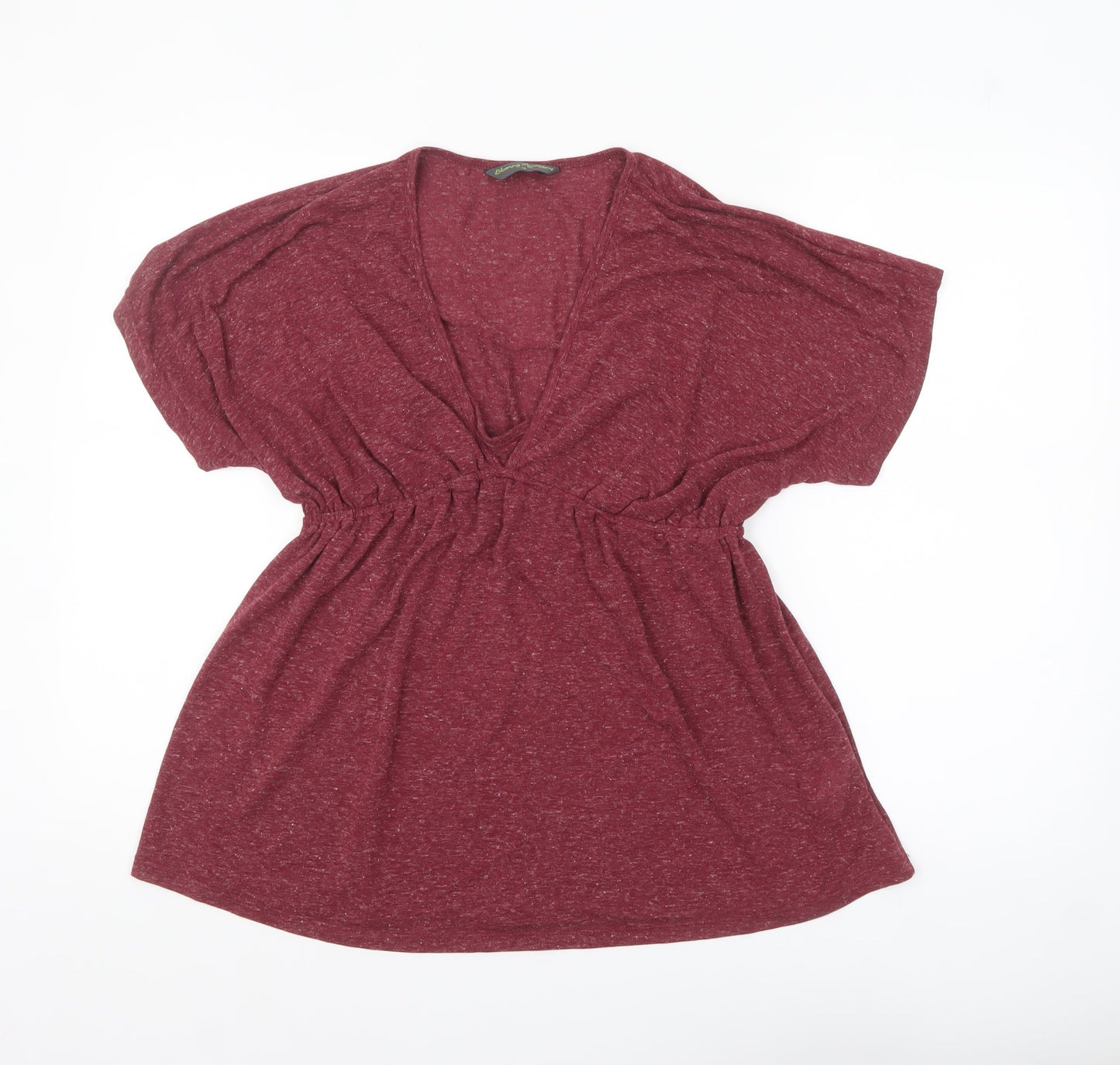 Blooming Marvellous Women's Red Tunic Blouse Size 16 V-Neck Relaxed Fit
