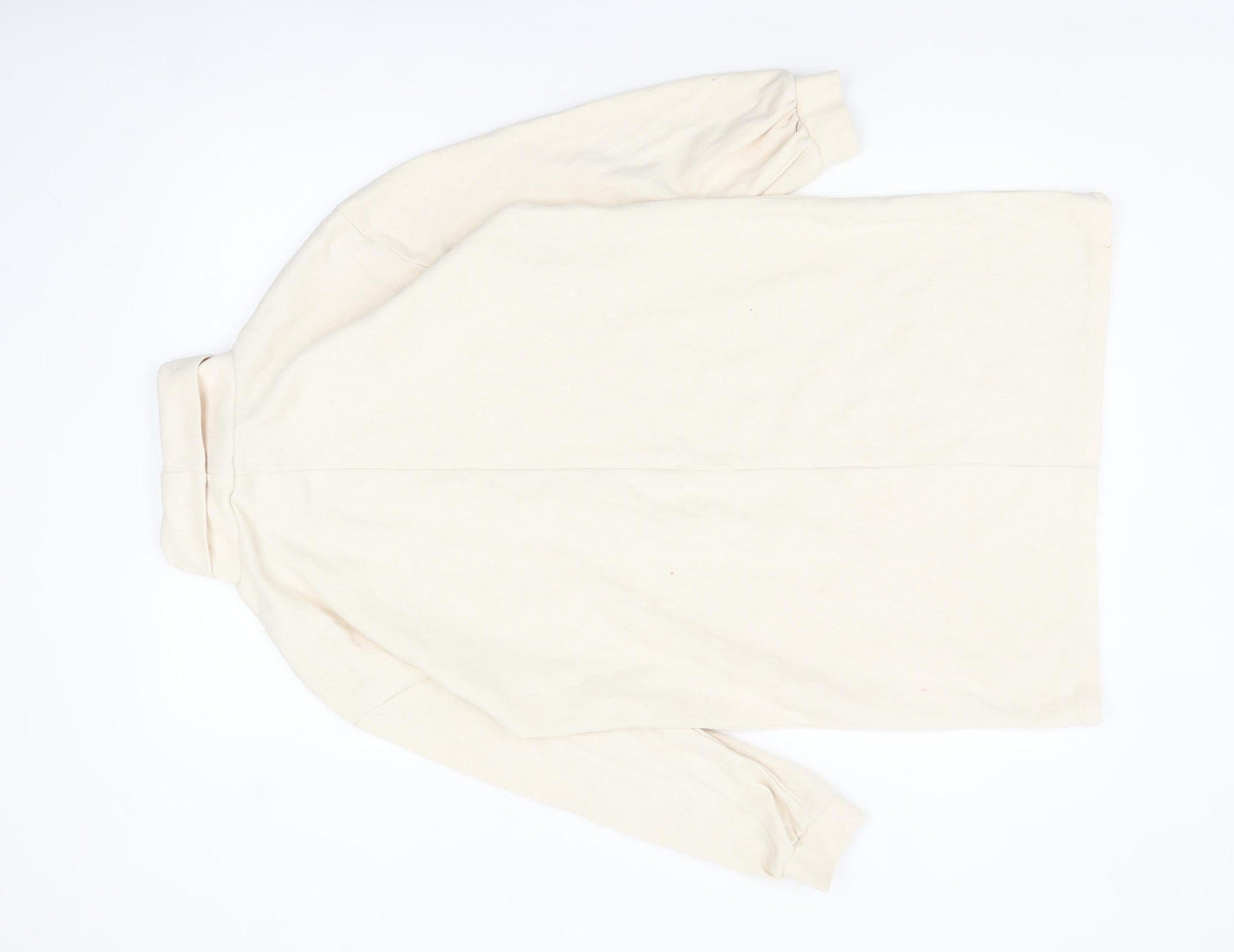 Max Women’s Beige Roll Neck Long Sleeve Cotton Top M