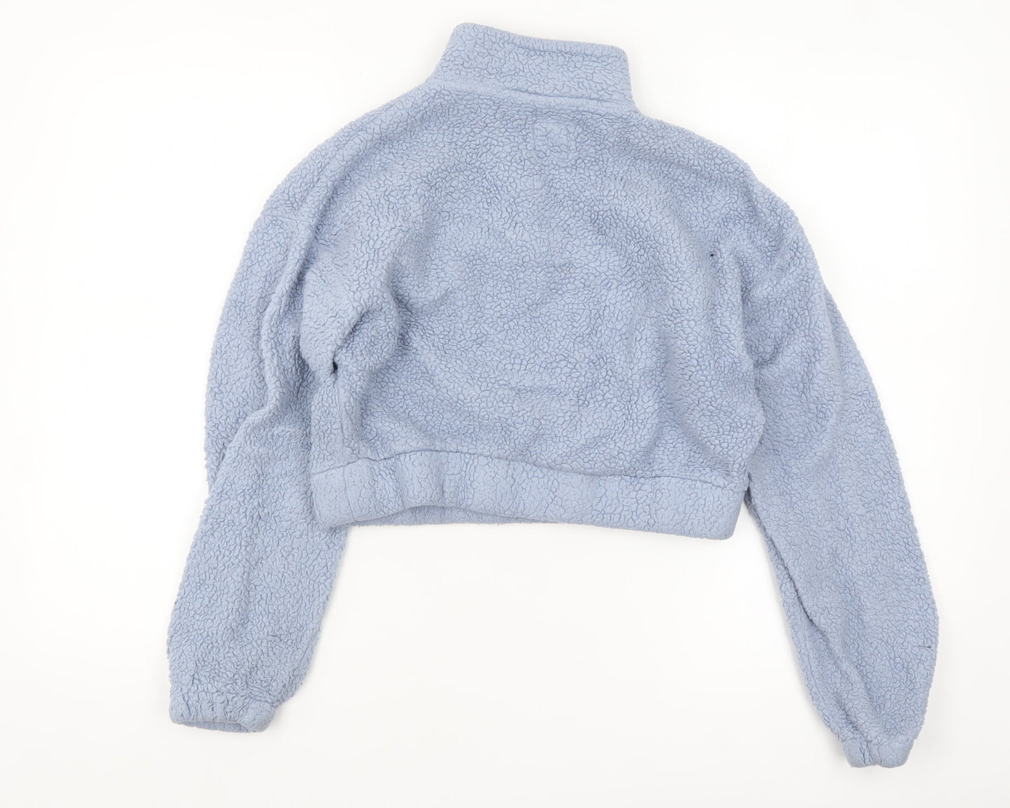 Disney Stitch Blue Fleece 1/4 Zip Pullover Sweatshirt Women S